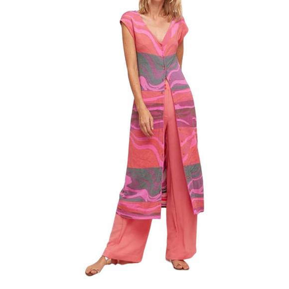 NEW ALDO MARTINS rao duster dress in pink - Picture 1 of 4